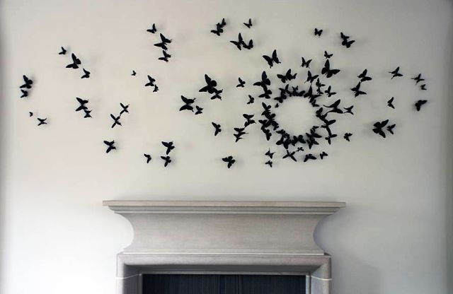 Бабочки на стене (57 фото)